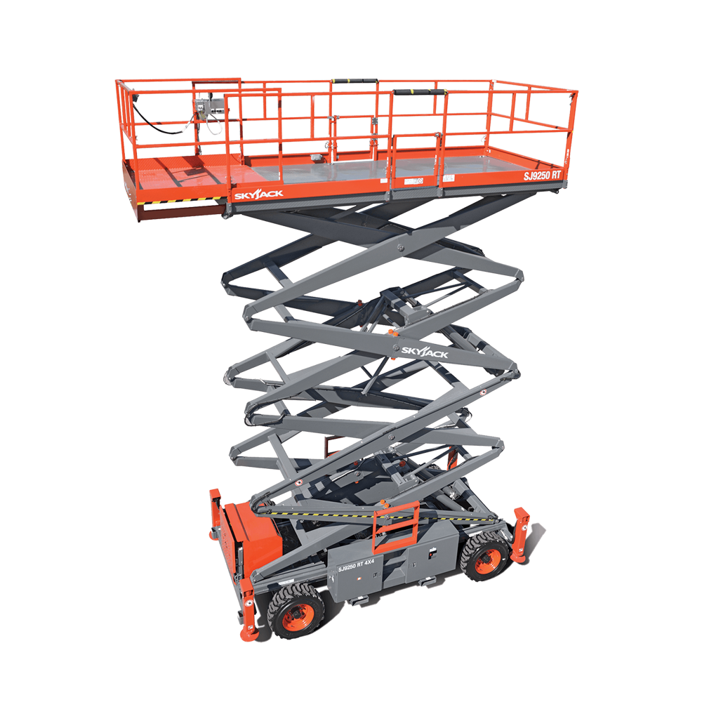 skyjack-sj9250-elevated-45-deg-left-deck-extended.webp